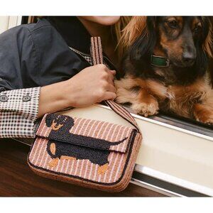 The Fiona Beaded Bag: Animal Edition Dog Motif